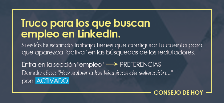 Consejo para buscar empleo en LinkedIn